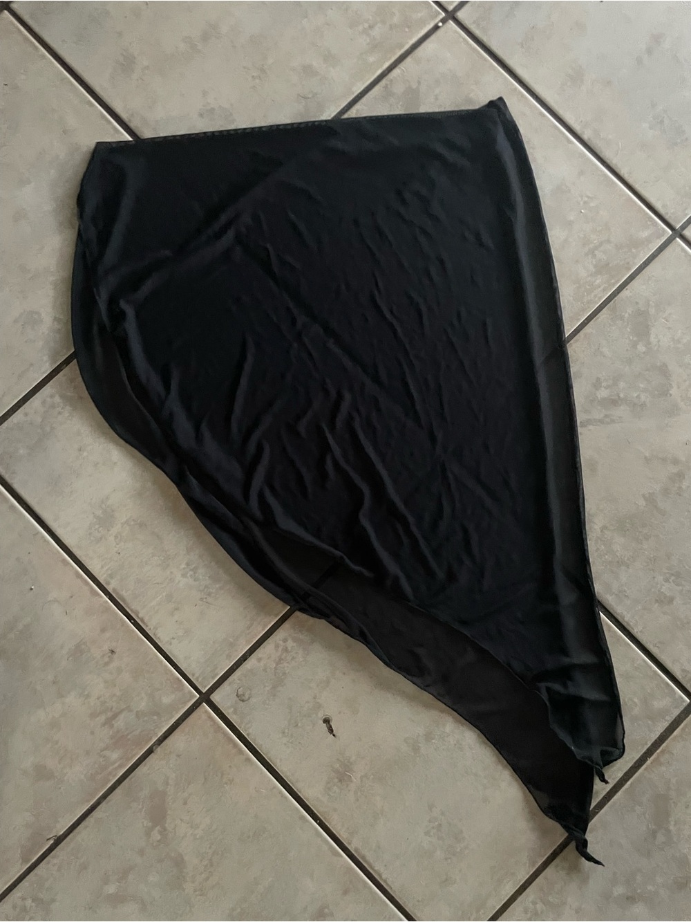 SHEIN Black Asymmetrical Maxi Skirt